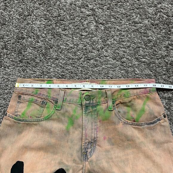 Asspizza Jeans 2018 NYC Pop Up F Life Screenprint Hand Painted 32x34 Dyed - Picture 5 of 12